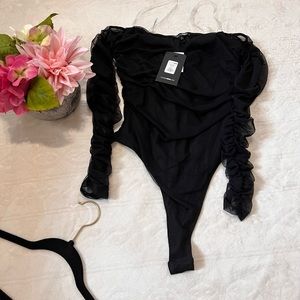 Black Mesh Bodysuit